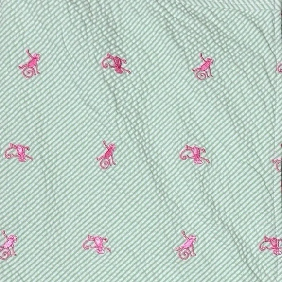 Lilly Pulitzer Seersucker Reversible Wrap Skirt Women's 8 - Picture 5 of 8